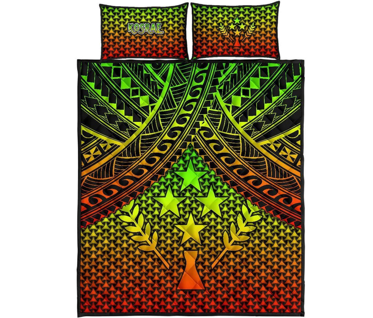 Polynesian Kosrae Quilt Bed Set - Reggae Vintage Polynesian Patterns 5
