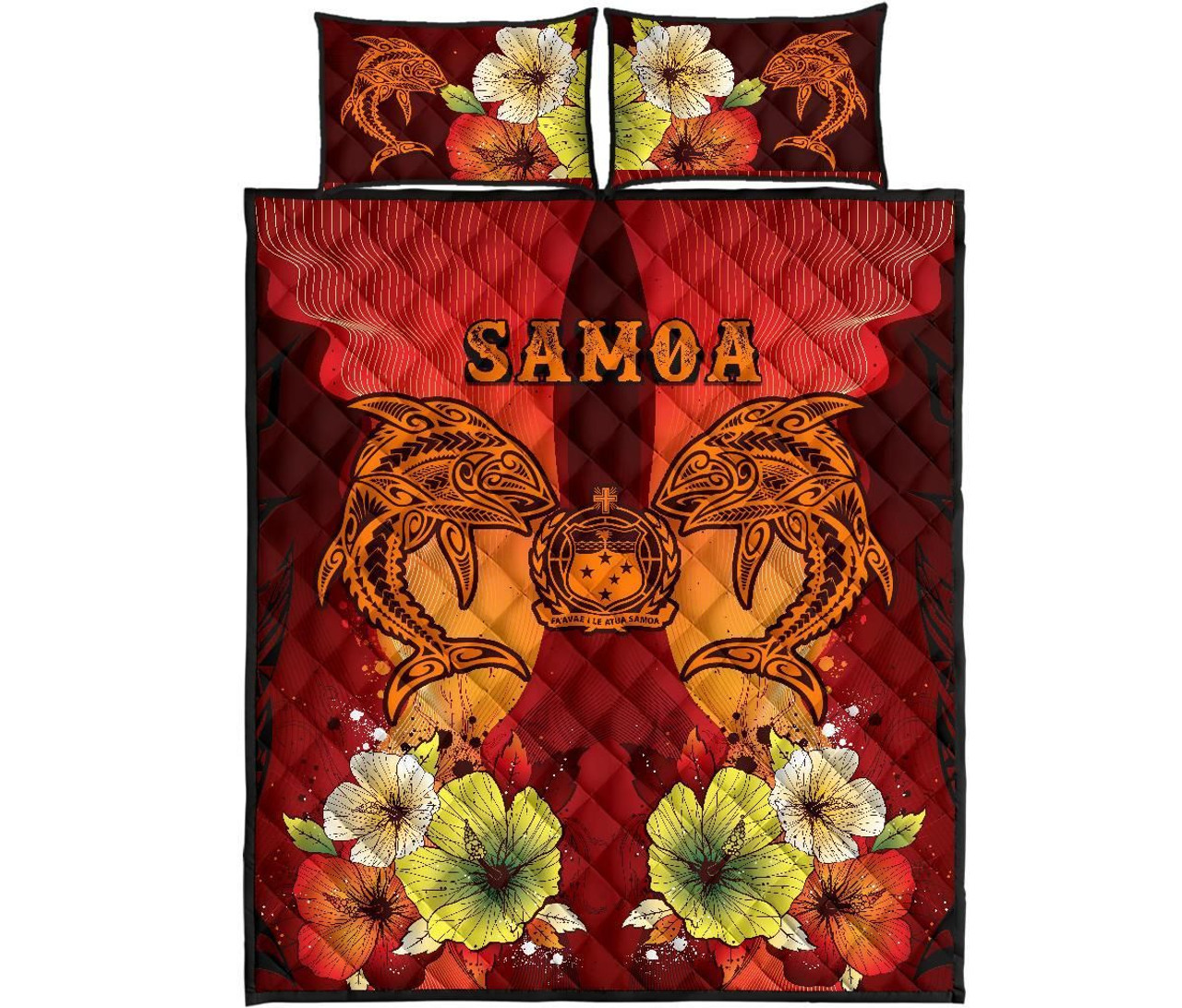 Samoa Quilt Bed Sets - Tribal Tuna Fish 3