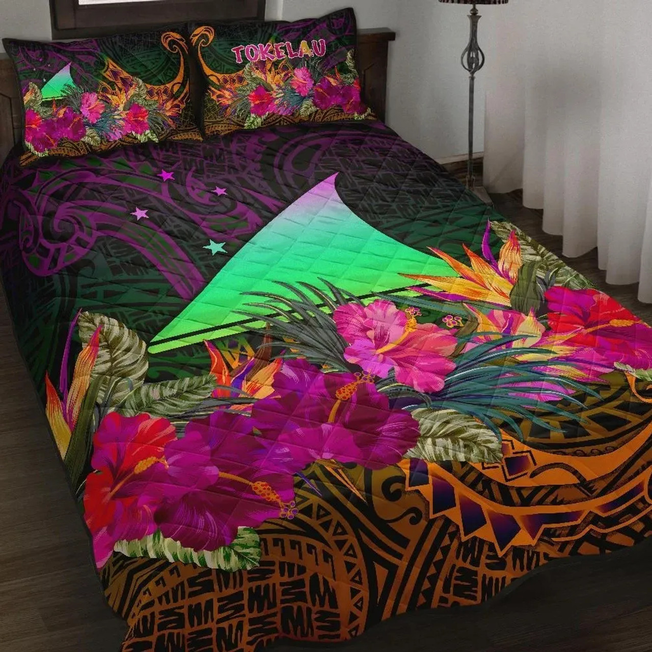 Tokelau Quilt Bed Set - Summer Hibiscus 1