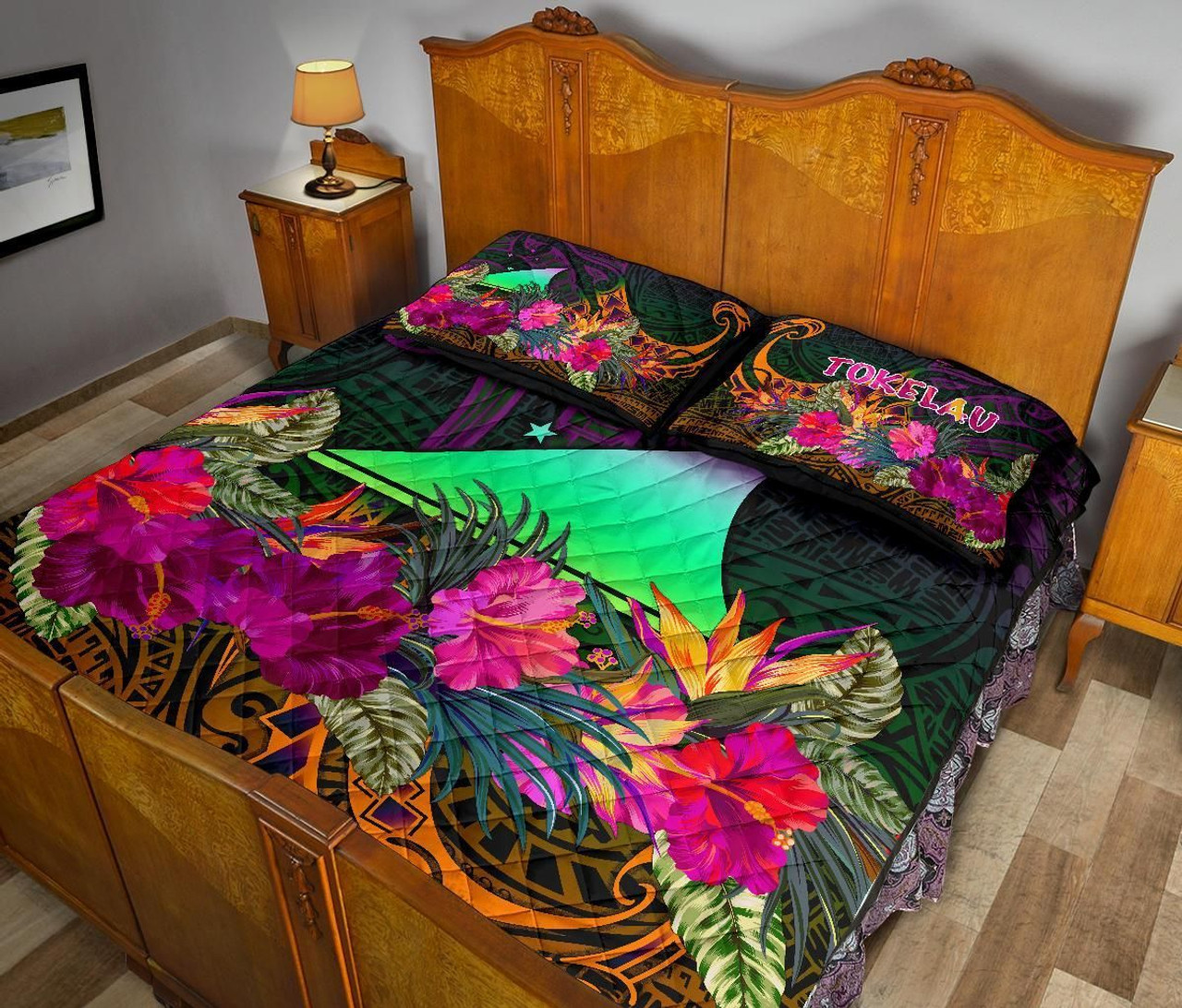 Tokelau Quilt Bed Set - Summer Hibiscus 4