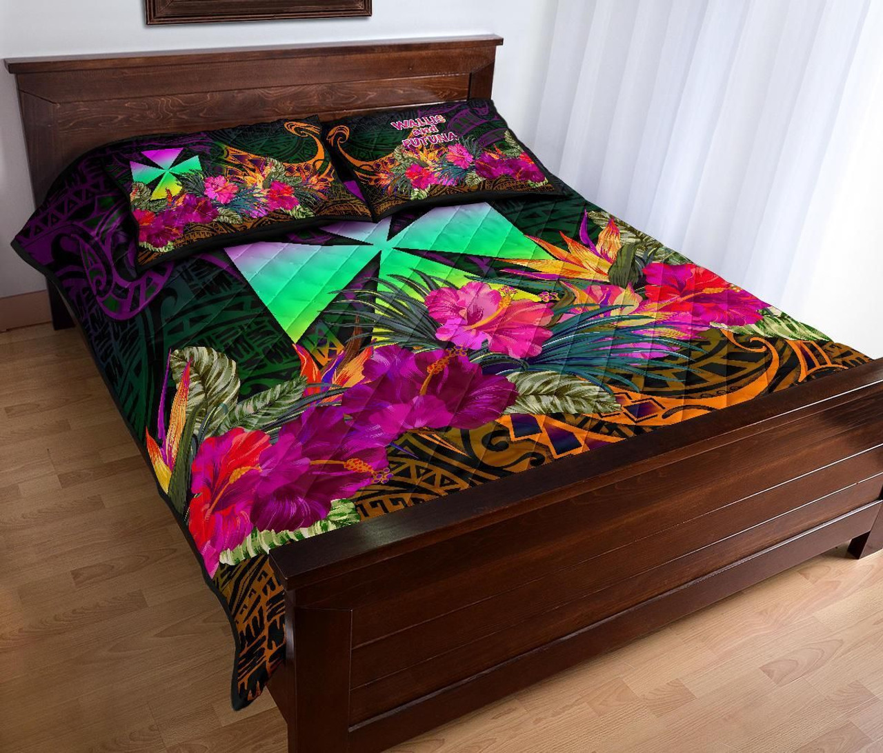 Wallis and Futuna Quilt Bed Set - Summer Hibiscus 3