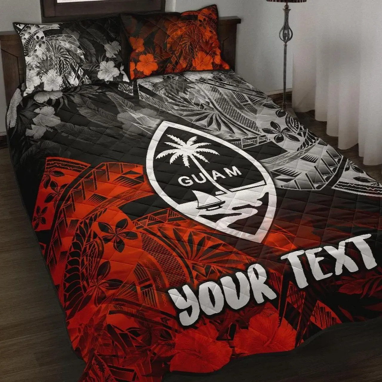 Guam Polynesian Personalised Quilt Bed Set - Vintage Polynesian Style 1