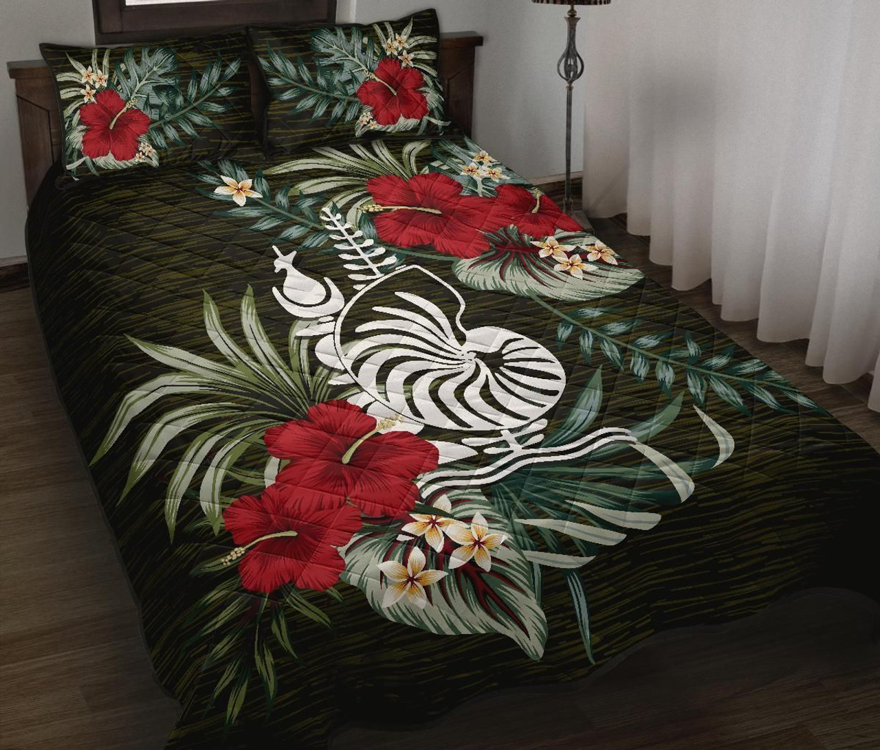New Caledonia Polynesian Quilt Bed Set - Special Hibiscus 1