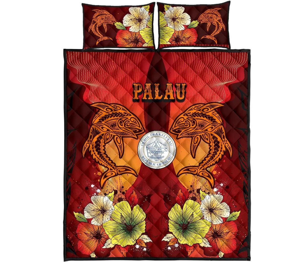 Palau Quilt Bed Sets - Tribal Tuna Fish 2