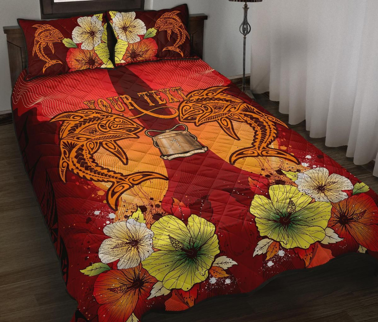 Tokelau Custom Personalised Quilt Bed Sets - Tribal Tuna Fish 5