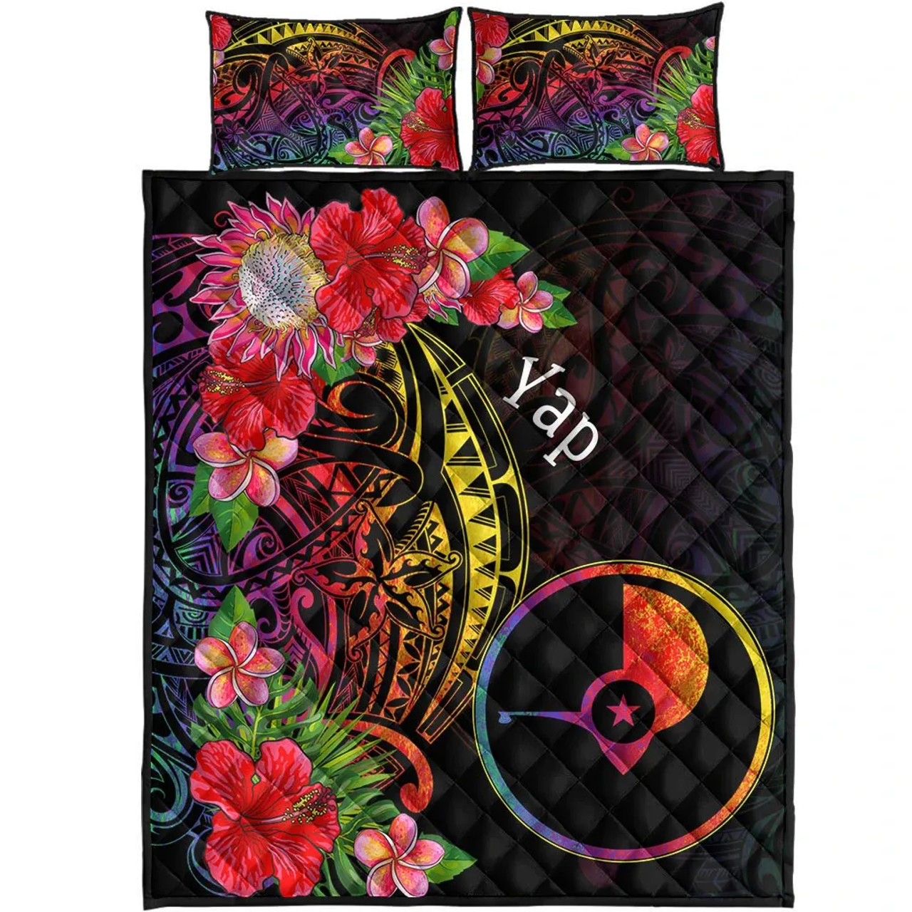 Yap State Quilt Bed Set - Tropical Hippie Style 2