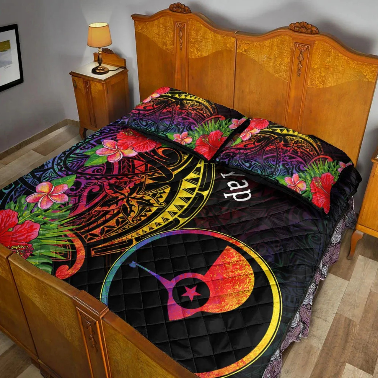 Yap State Quilt Bed Set - Tropical Hippie Style 3