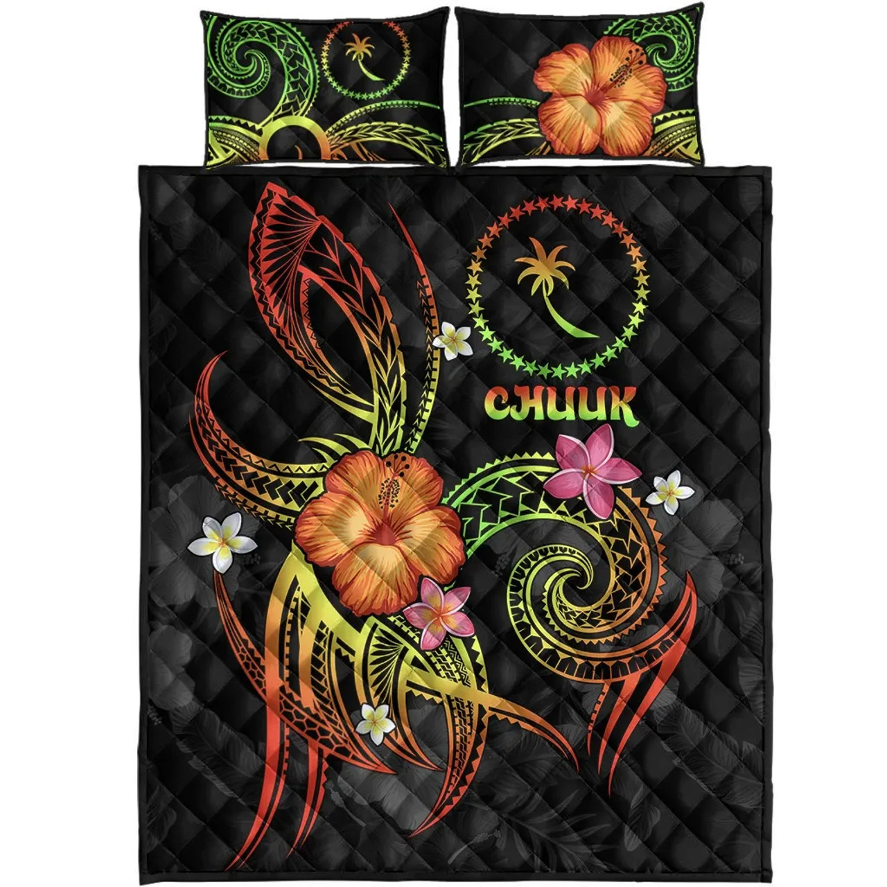 Chuuk Polynesian Quilt Bed Set - Legend of Chuuk (Reggae) 2