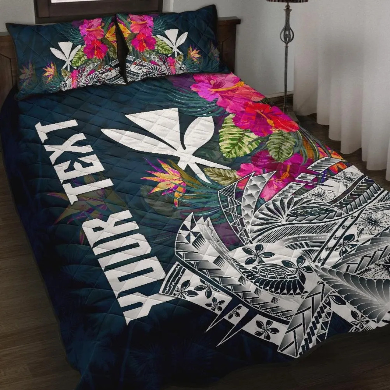 Polynesian Hawaii Custom Personalised Quilt Bed Set - Summer Vibes 1