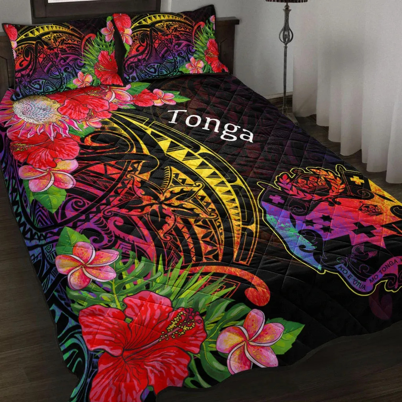 Tonga Quilt Bed Set - Tropical Hippie Style 1