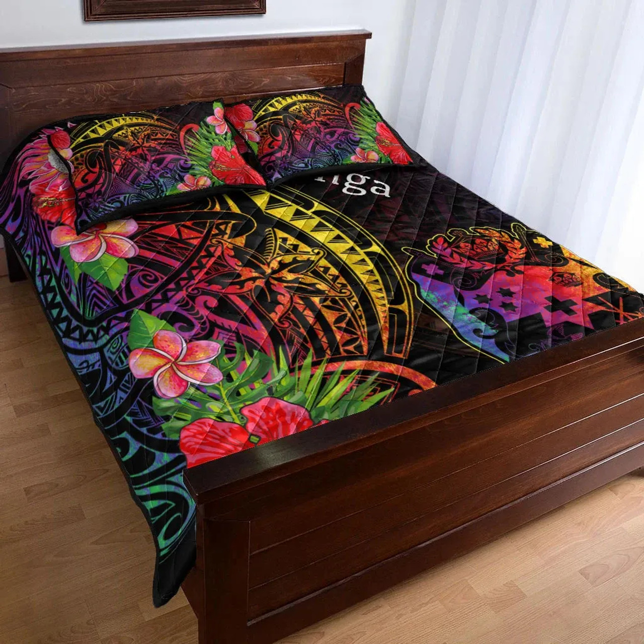 Tonga Quilt Bed Set - Tropical Hippie Style 4