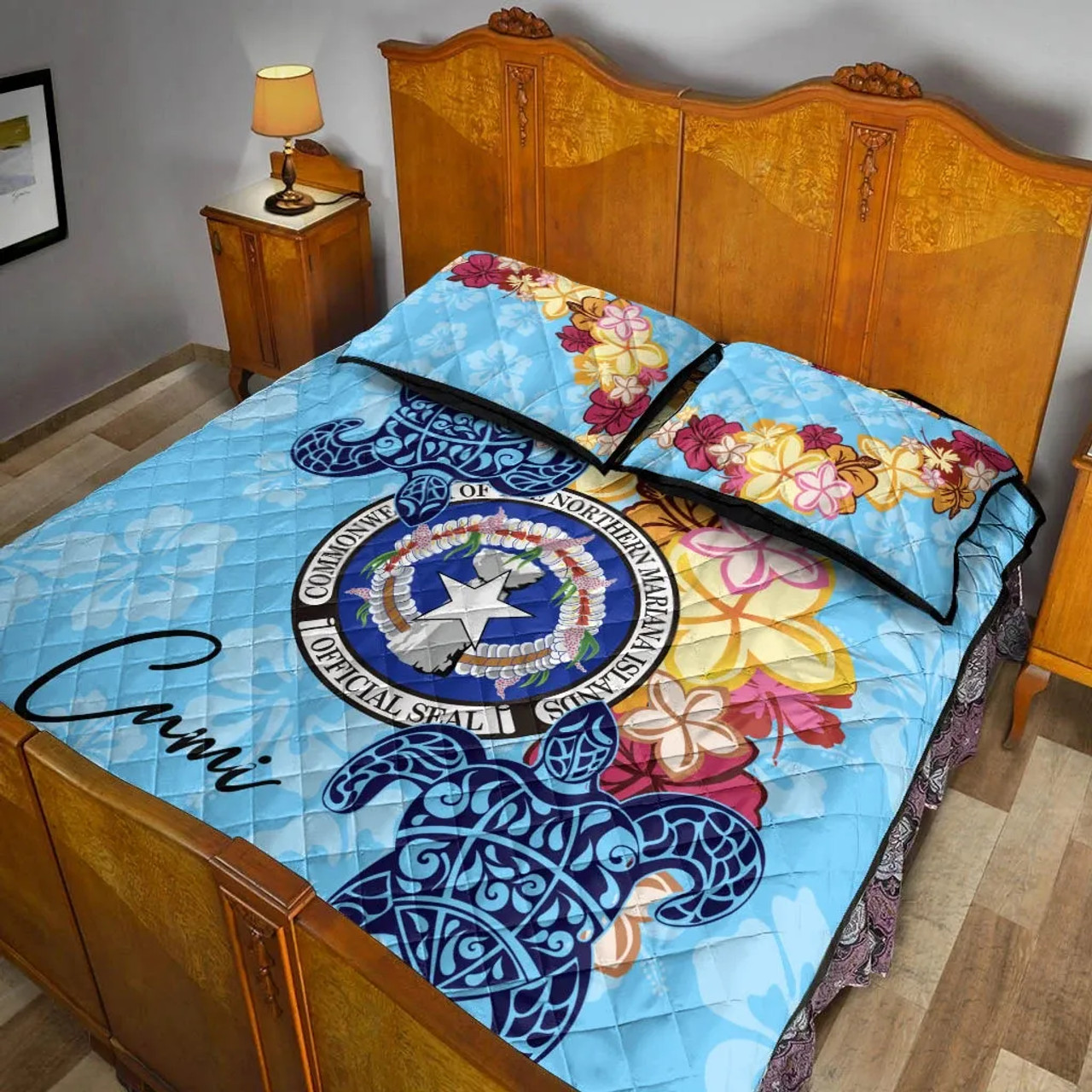 Northern Mariana Islands Quilt Bed Set - Tropical Style 3