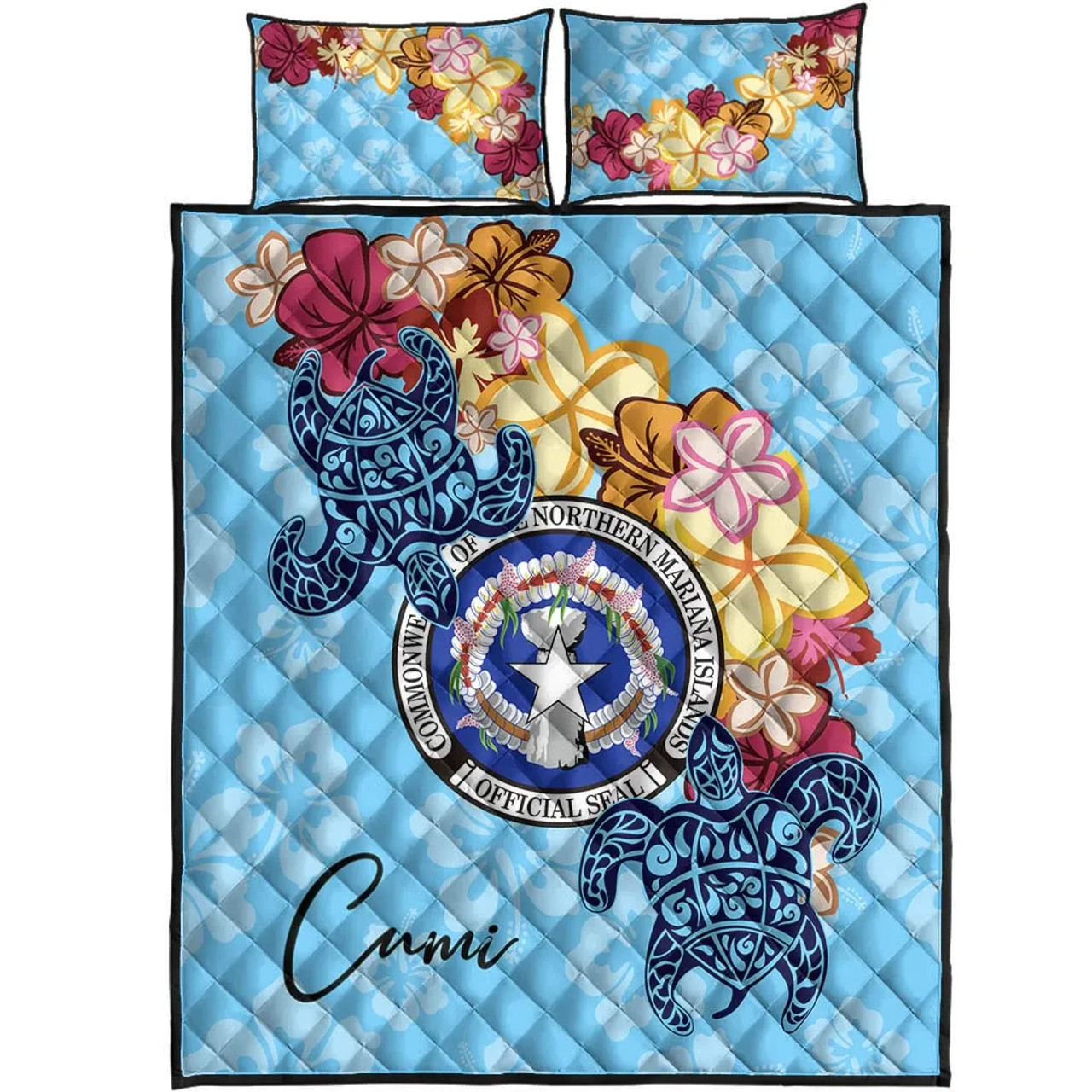 Northern Mariana Islands Quilt Bed Set - Tropical Style 4
