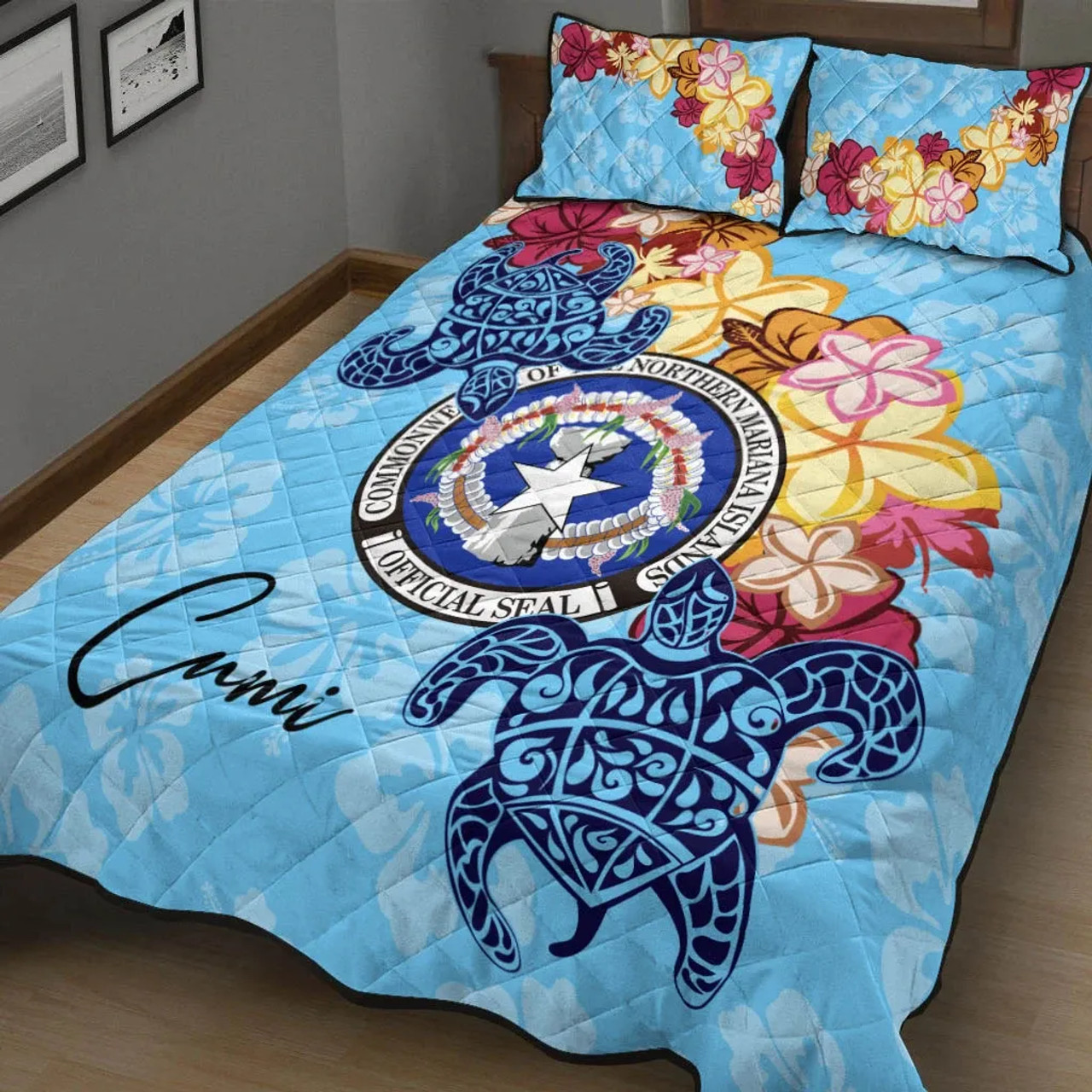 Northern Mariana Islands Quilt Bed Set - Tropical Style 5