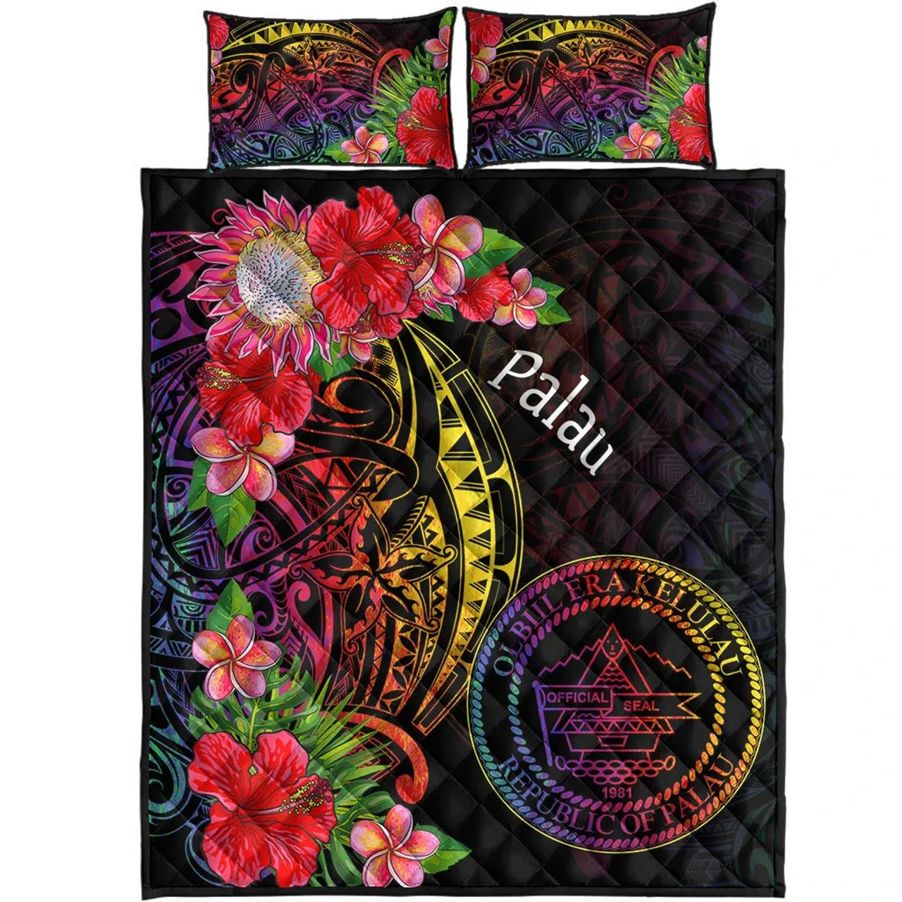 Palau Quilt Bed Set - Tropical Hippie Style 2