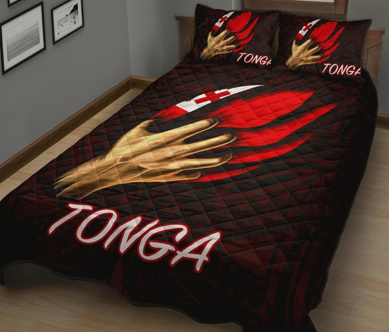 Tonga Quilt Bed Set - Tonga In Me (Red) 2