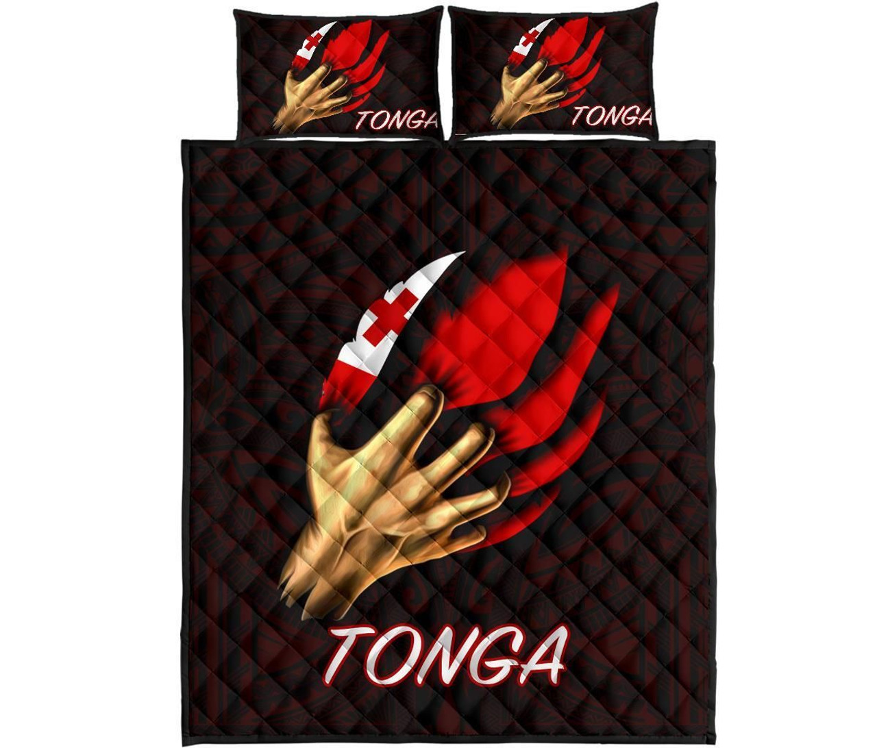 Tonga Quilt Bed Set - Tonga In Me (Red) 5