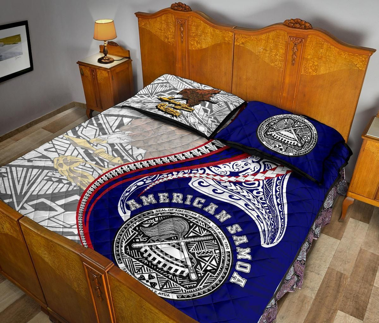 American Samoa Quilt Bed Set Kanaloa Tatau Gen AS 5