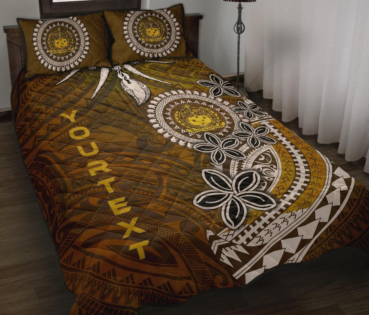 Samoa Custom Personalised Quilt Bed Sets - Polynesian Boar Tusk 1