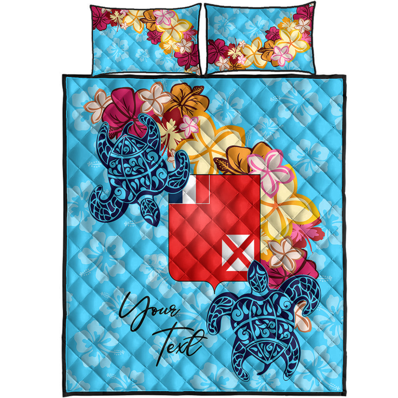 Wallis and Futuna Custom Personalised Quilt Bed Set - Tropical Style