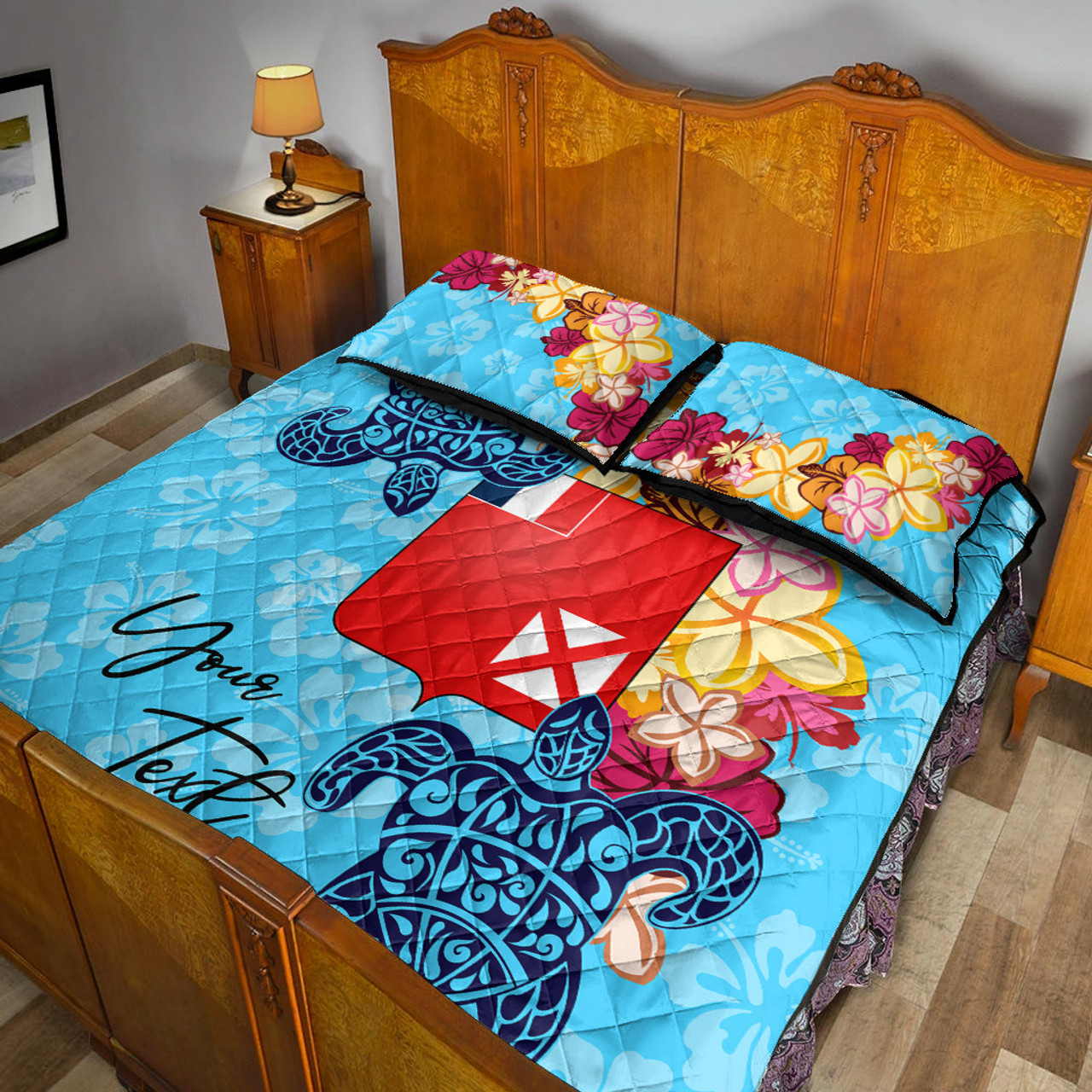 Wallis and Futuna Custom Personalised Quilt Bed Set - Tropical Style