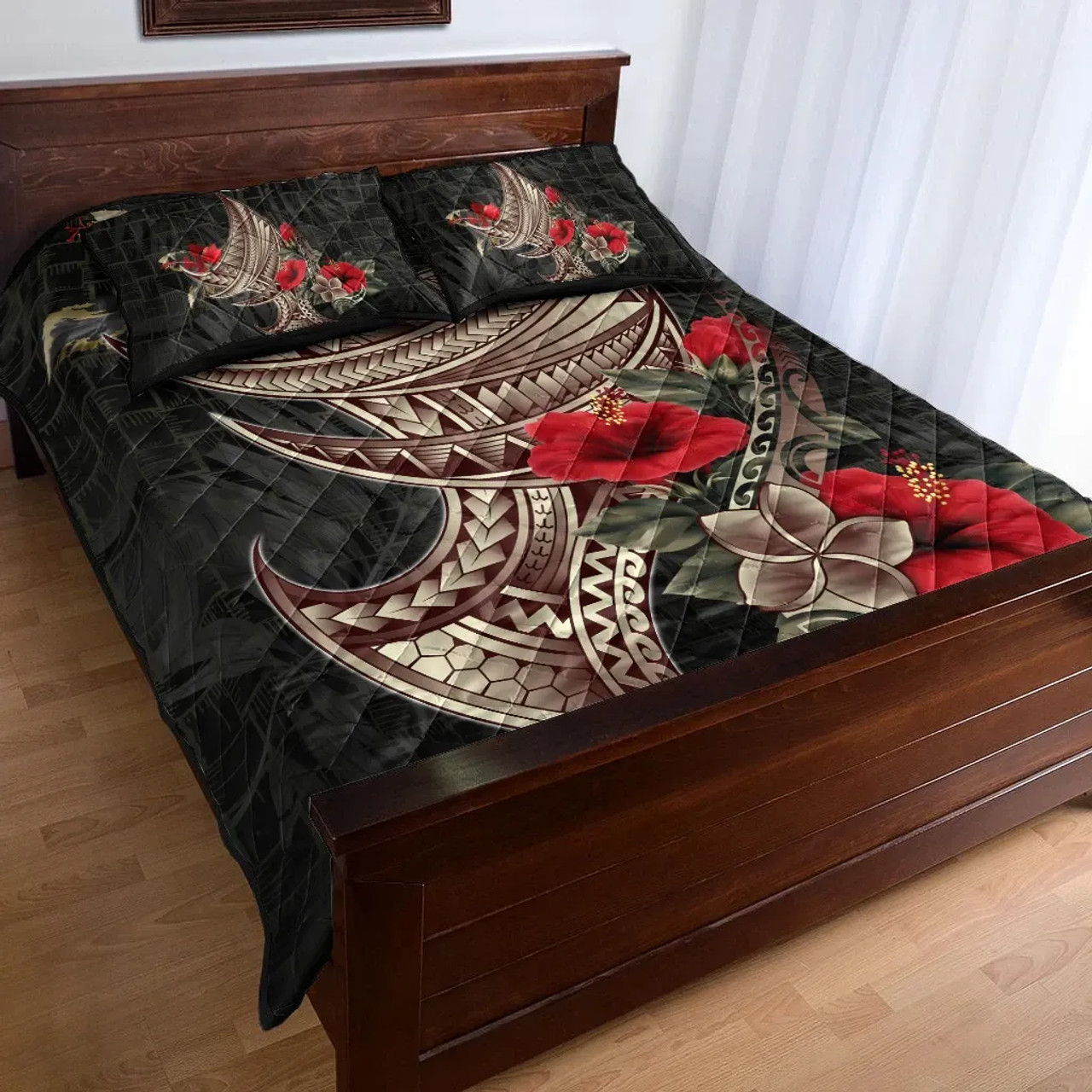Polynesian Quilt Bed Set - Polynesian Tribal Vintage Style 2