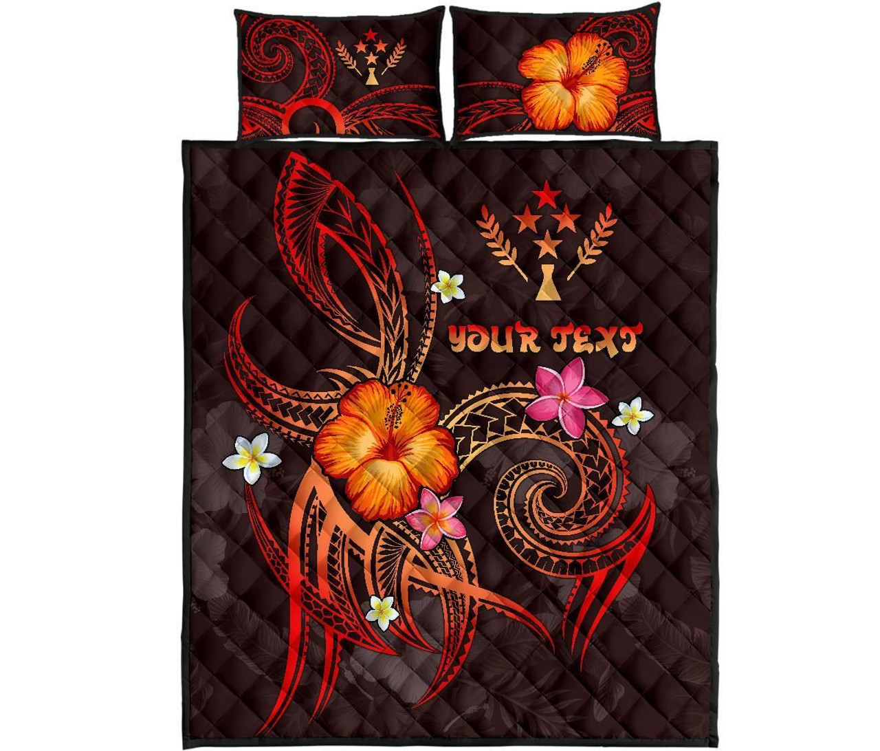 Kosrae Polynesian Personalised Quilt Bed Set - Legend of Kosrae (Red) 5