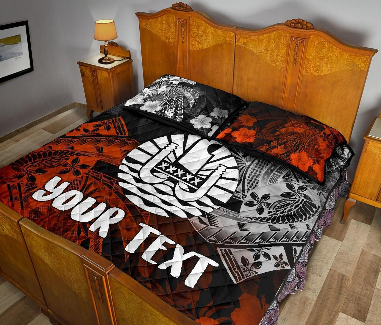 Tahiti Polynesian Personalised Quilt Bed Set - Vintage Polynesian Turtle 4