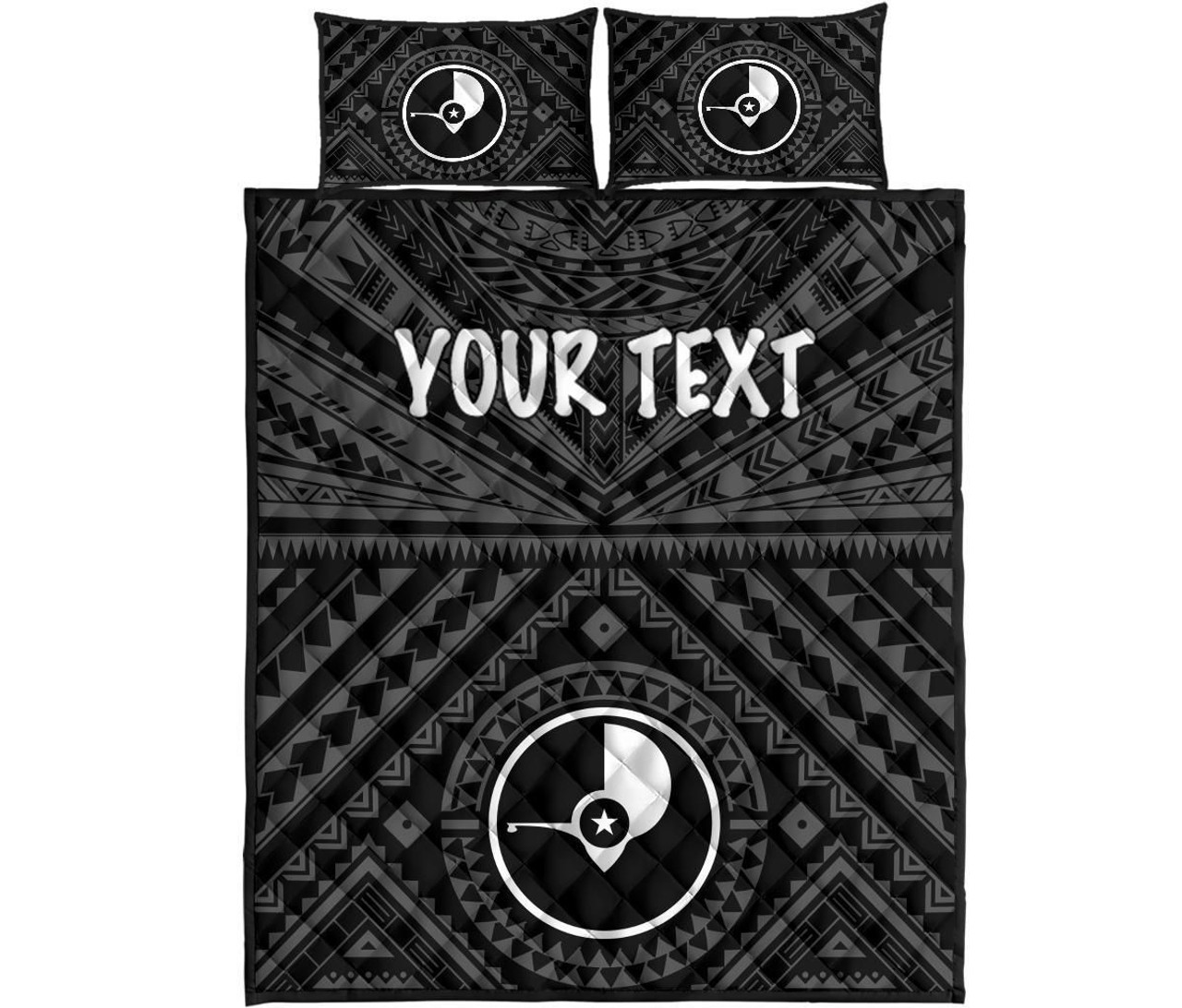 Yap Personalised Quilt Bed Set - Yap Seal With Polynesian Tattoo Style 5