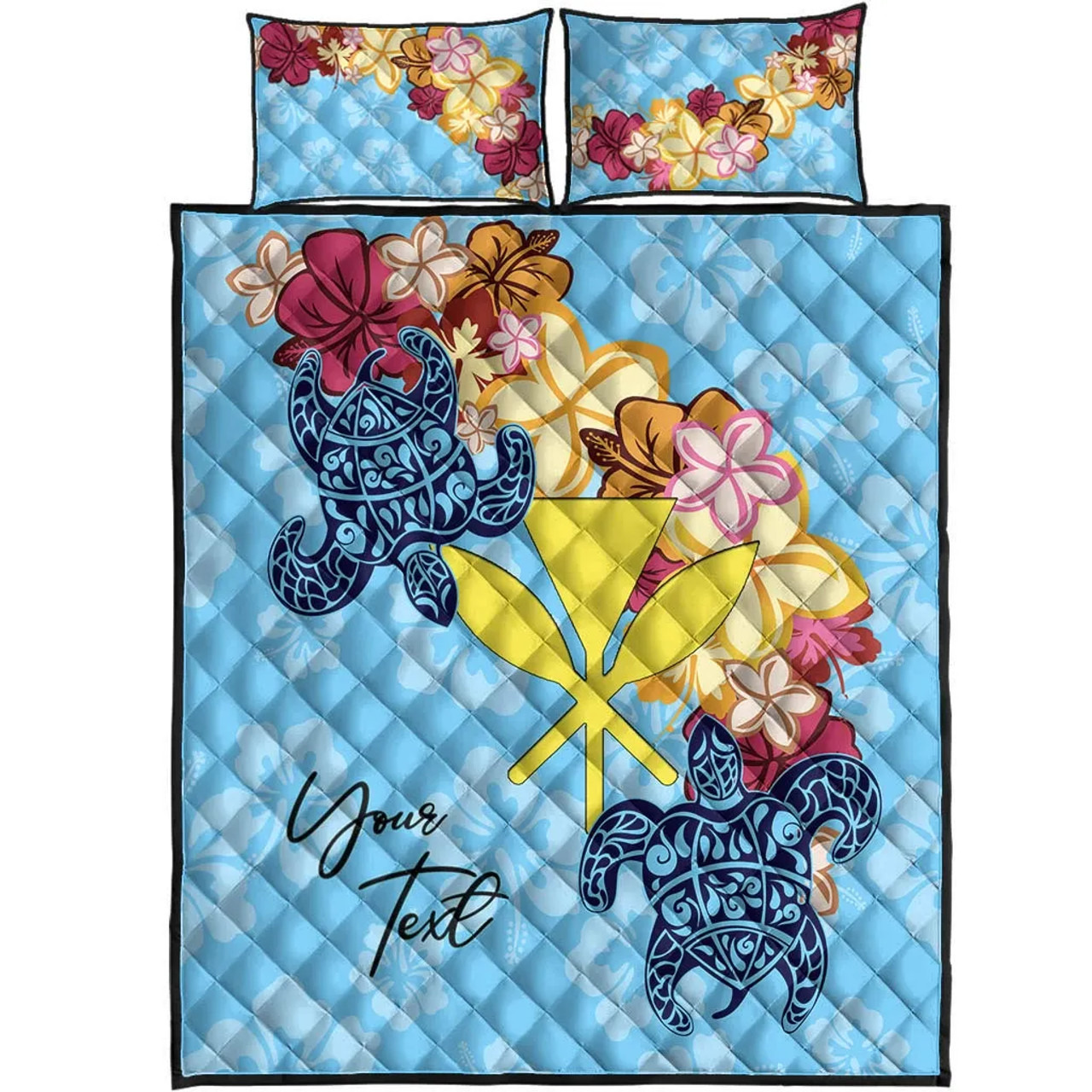 Hawaii Kanaka Maoli Custom Personalised Quilt Bed Set - Tropical Style 4