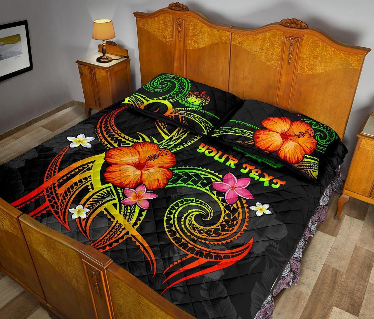 Polynesian Hawaii Personalised Quilt Bed Set - Legend of Samoa (Reggae) 4