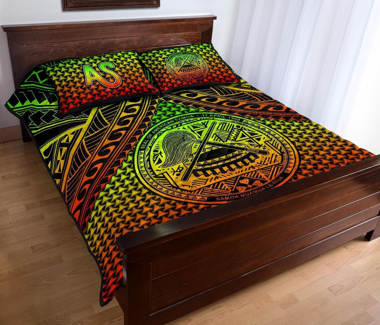 Polynesian American Samoa Quilt Bed Set - Reggae Vintage Polynesian Patterns 3