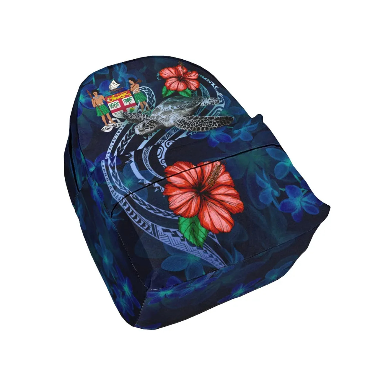 Fiji Polynesian Backpack - Blue Turtle Hibiscus 3