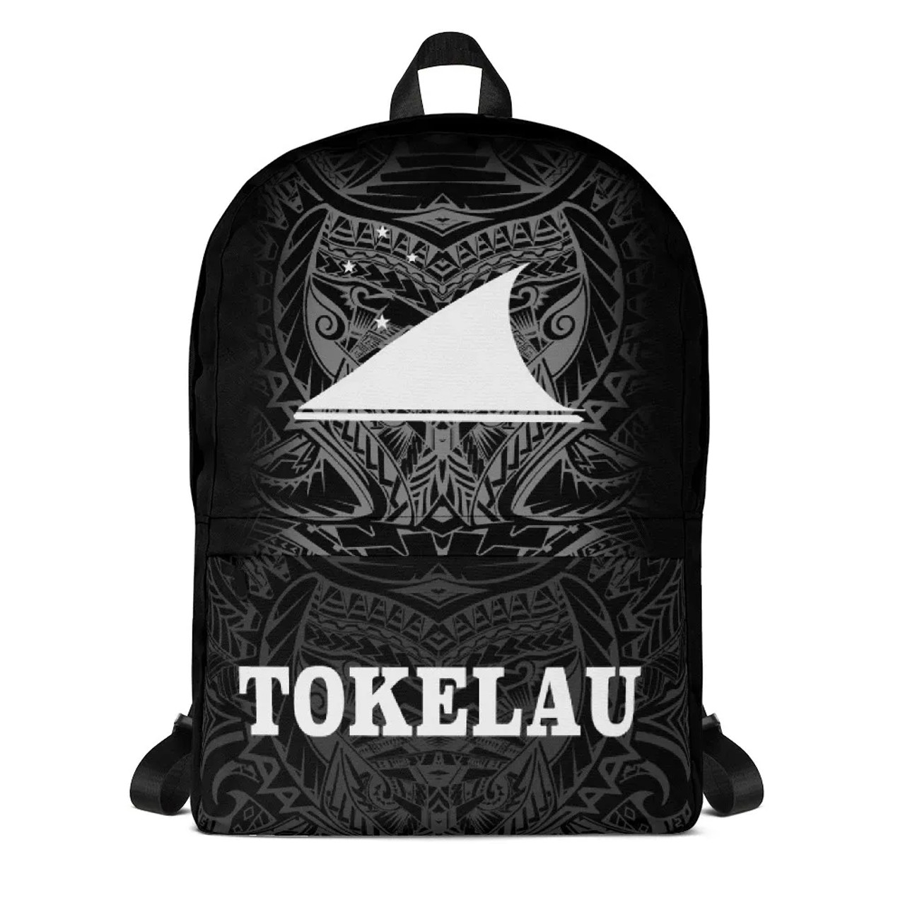 Tokelau Polynesian Backpack - White Tribal Pattern 1
