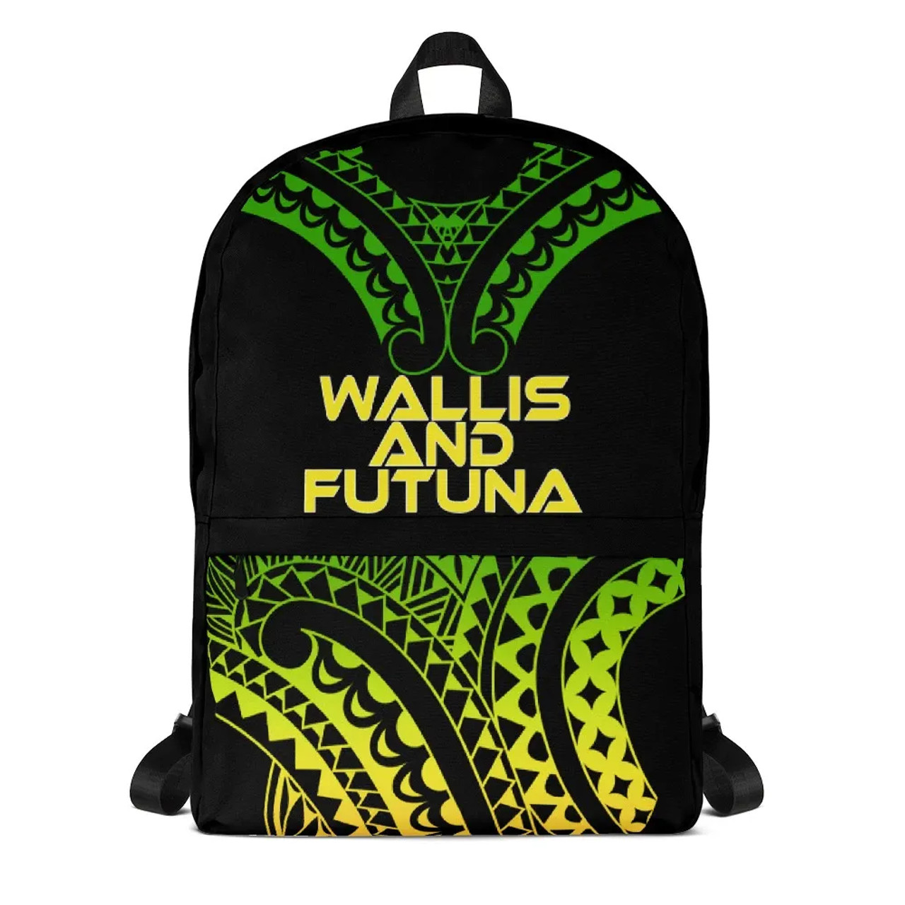 Wallis and Futuna Polynesian Backpack - Reggae Tribal Pattern 1