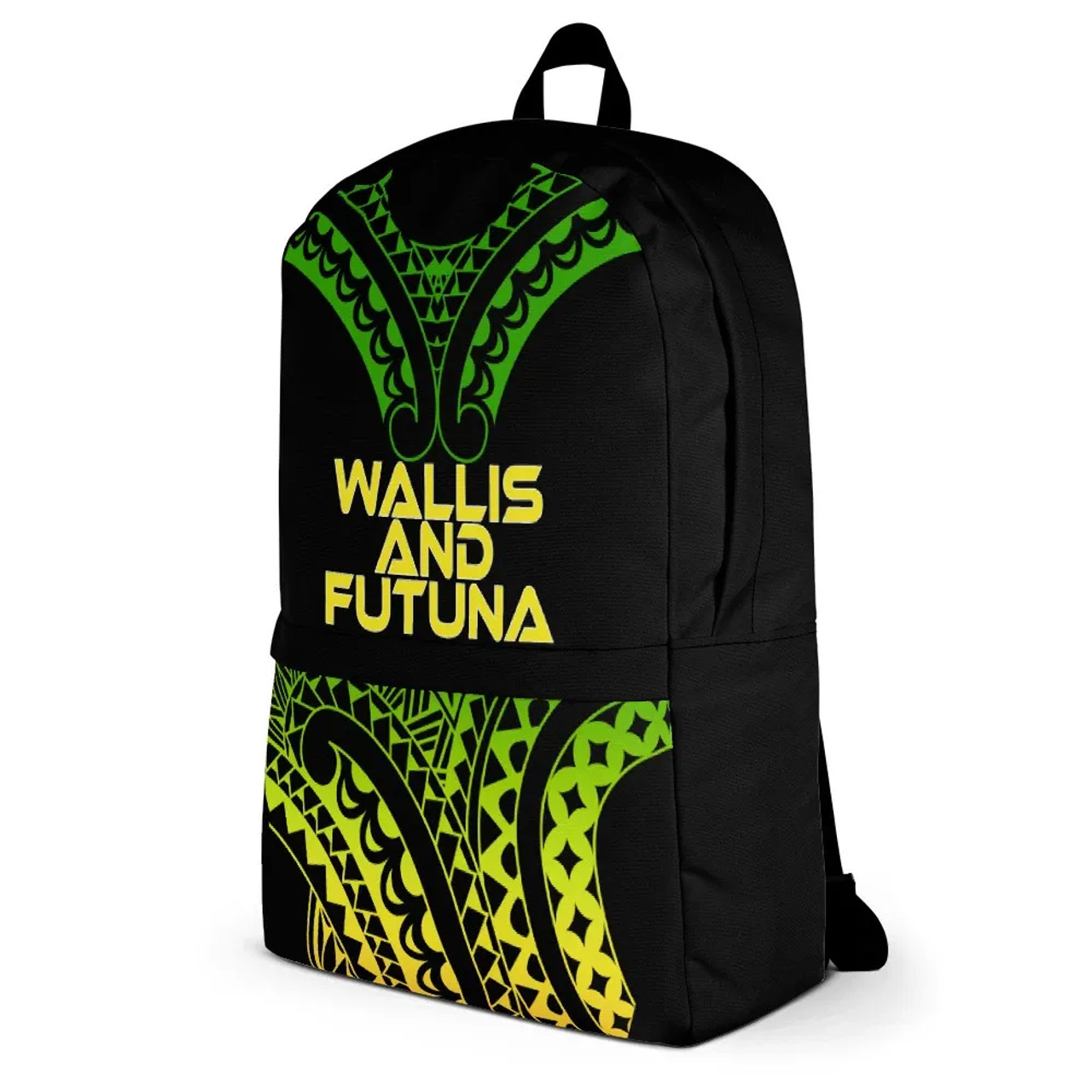 Wallis and Futuna Polynesian Backpack - Reggae Tribal Pattern 3