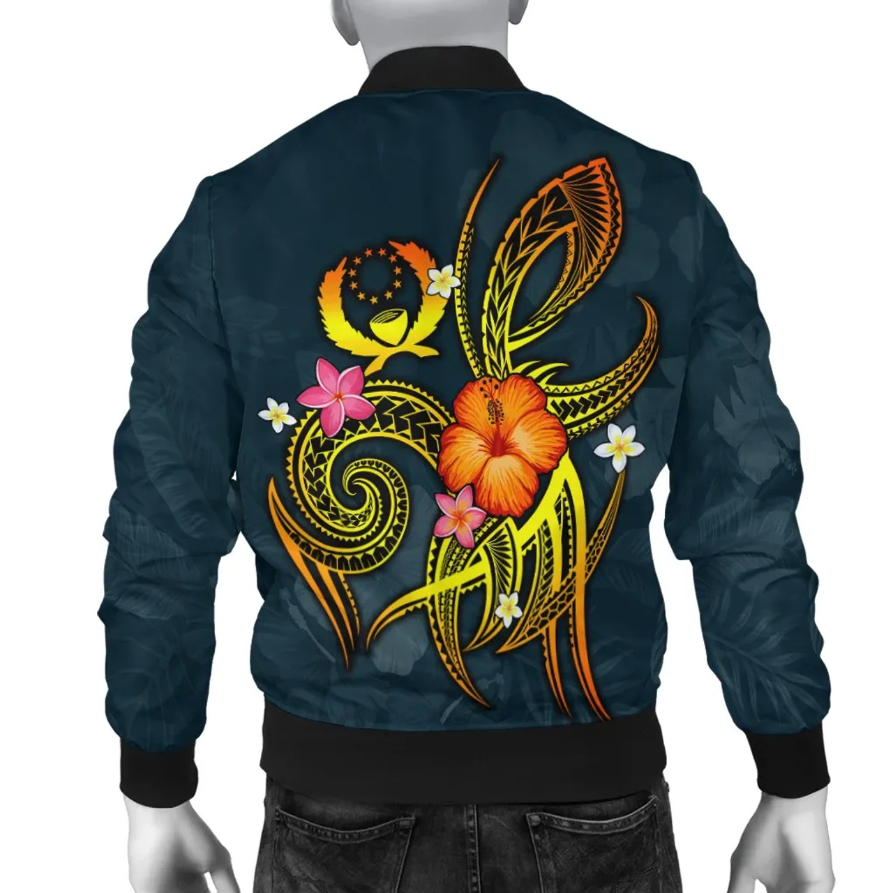 Pohnpei Polynesian Personalised Bomber Jacket - Legend of Pohnpei (Blue) 3