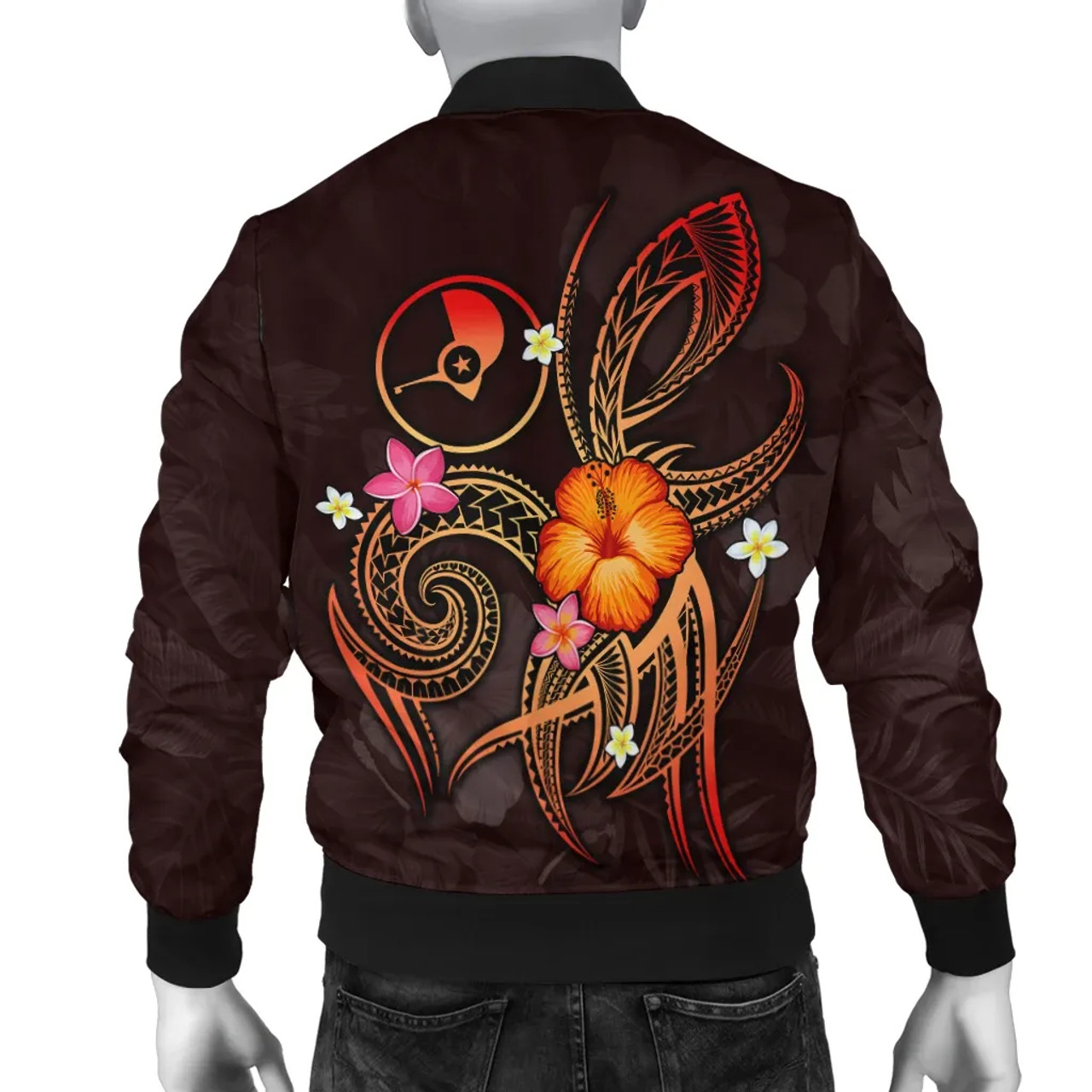 Yap Polynesian Bomber Jacket - Legend of Yap (Red) 2