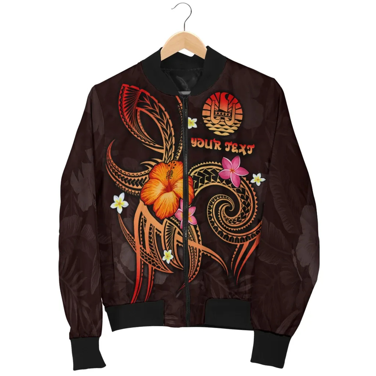 Polynesian Tahiti Personalised Bomber Jacket - Legend of Tahiti (Red) 2