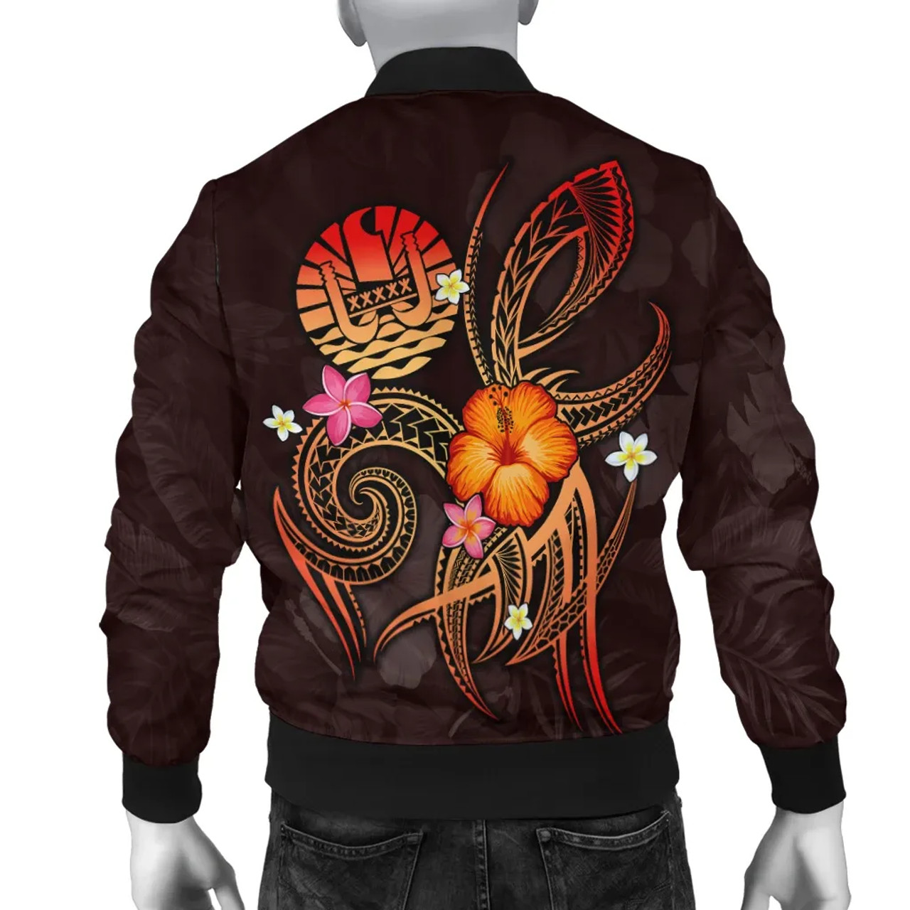 Polynesian Tahiti Personalised Bomber Jacket - Legend of Tahiti (Red) 4