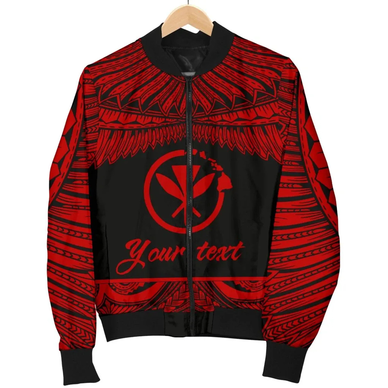 Hawaii Polynesian Custom Personalised Bomber Jacket - Hawaii Pride Red Version 5