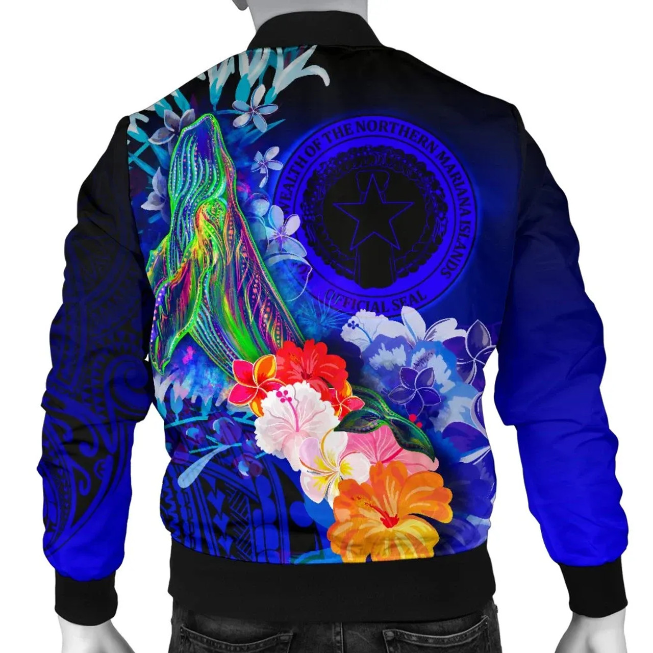 CNMI Custom Personalised Bomber Jacket - Humpback Whale with