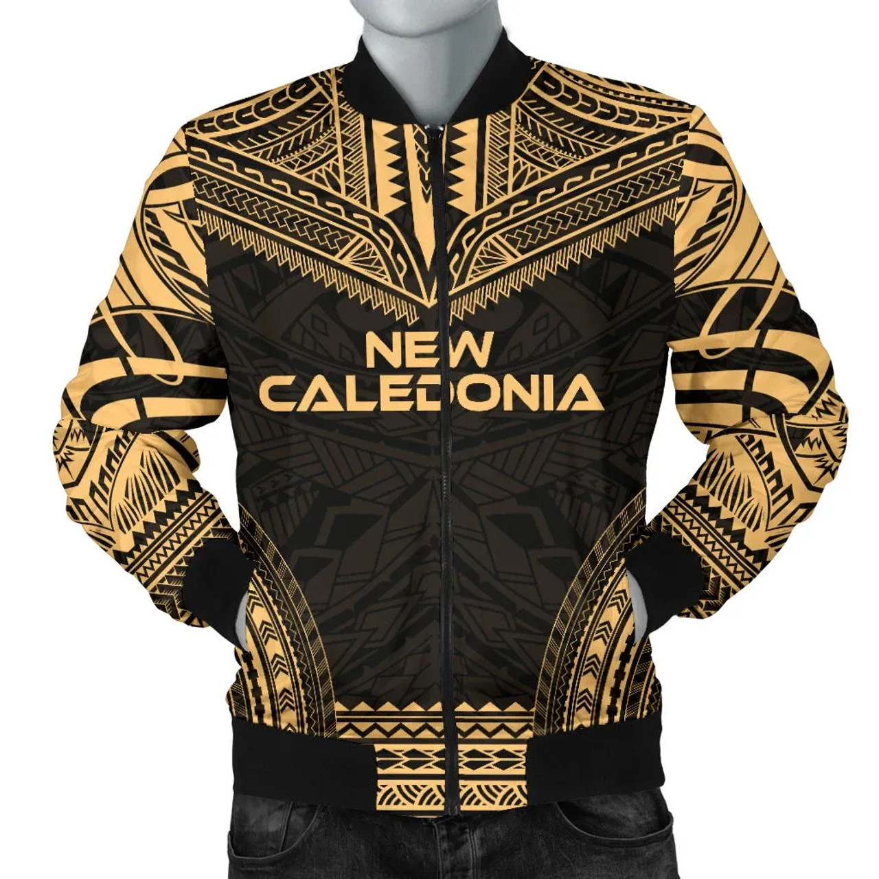 New Caledonia Polynesian Chief Bomber Jacket - Gold Version 1