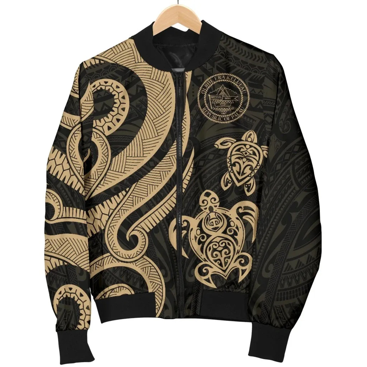 Palau Bomber Jacket - Gold Tentacle Turtle 5