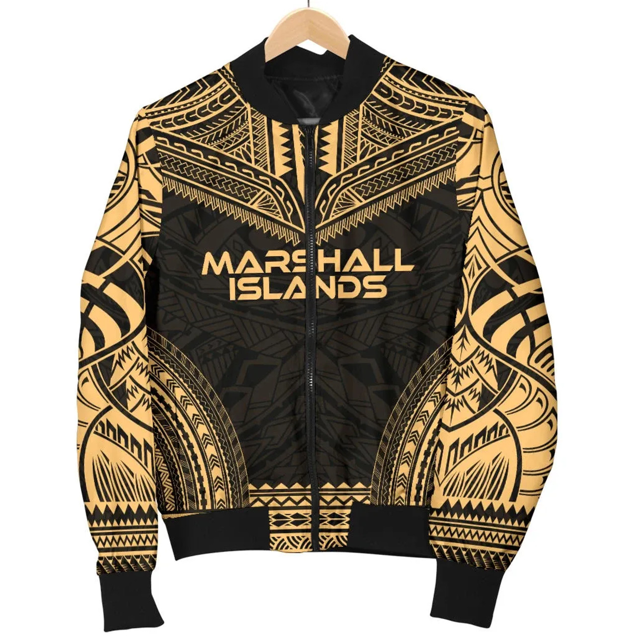 Marshall Islands Polynesian Chief Bomber Jacket - Gold Version 5