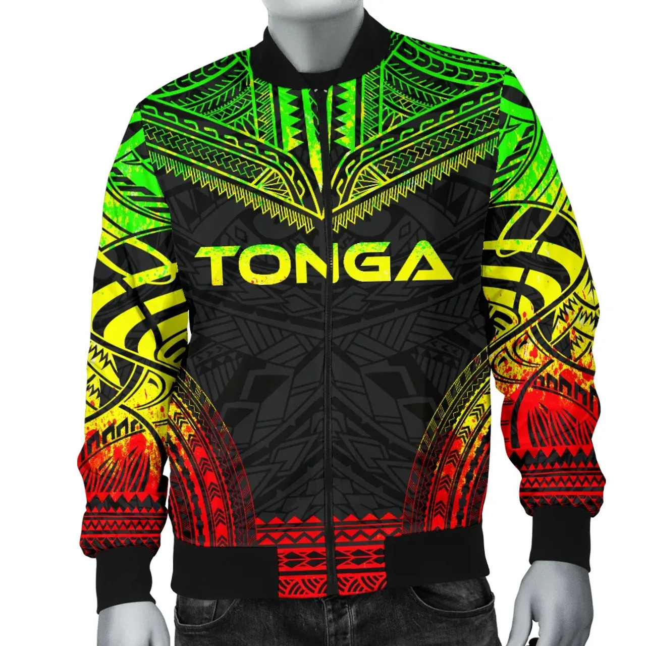 Tonga Polynesian Chief Bomber Jacket - Reggae Version 4