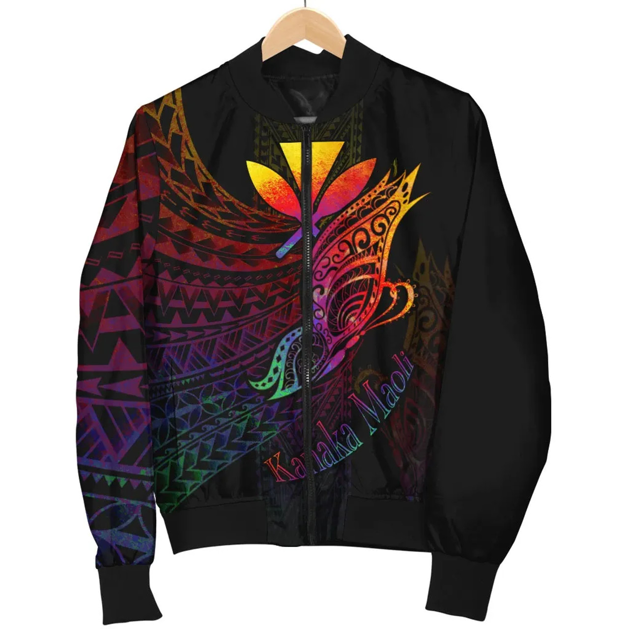 Hawaii Kanaka Maoli Bomber Jacket - Butterfly Polynesian Style 5