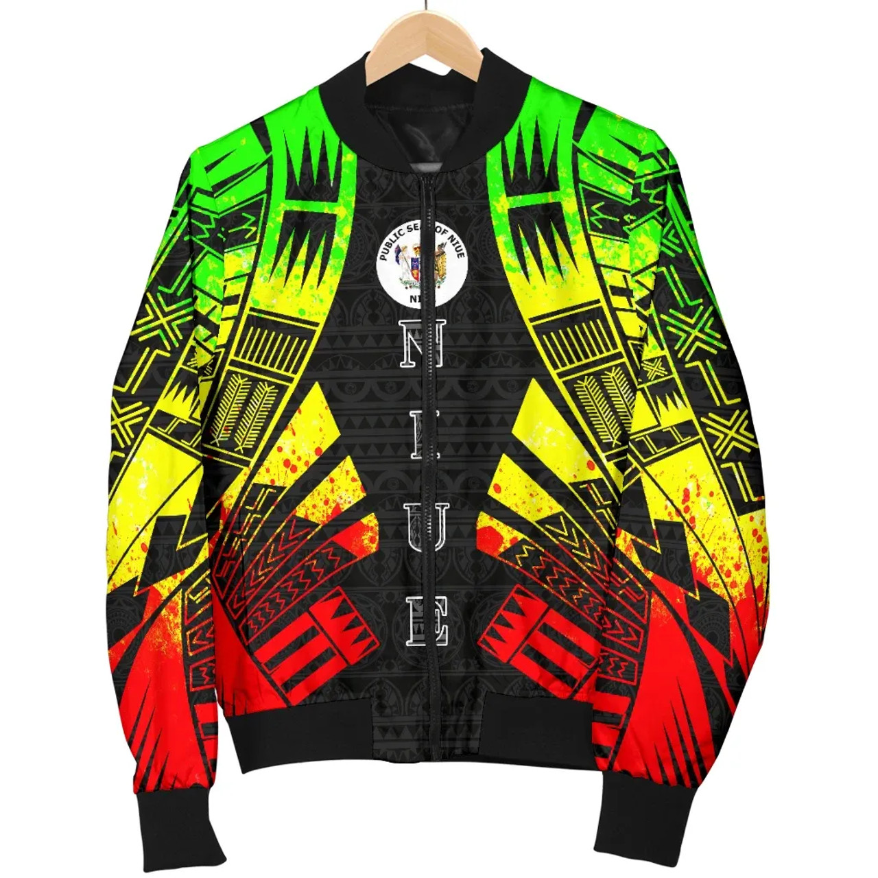 Niue Bomber Jackets - Polynesian Tattoo Reggae 5