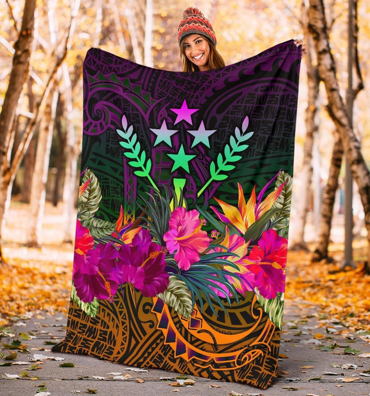 Kosrae Premium Blanket - Summer Hibiscus 4