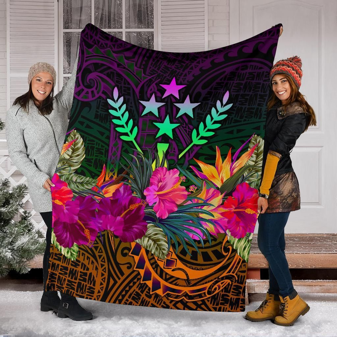 Kosrae Premium Blanket - Summer Hibiscus 6